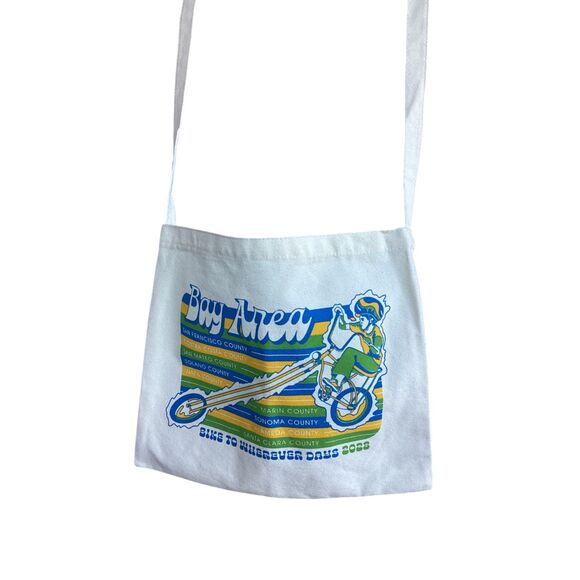 NEW Bay Area Bike to Wherever Days 2022 Canvas Tote Bag - Unique Graphic - Rare! - Picture 2 of 4
